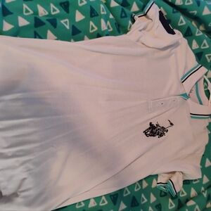 White Polo Shirt with Embroidered Pony Logo